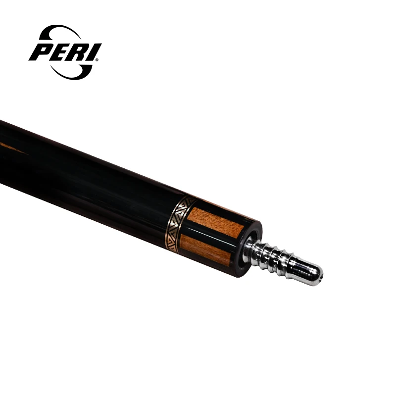 Peri Cue Pool Stick P-B03 Free Extension Real Inlay 12.5mm Tip 1/2 Canadian Maple Wood Low Deflection Shaft 58