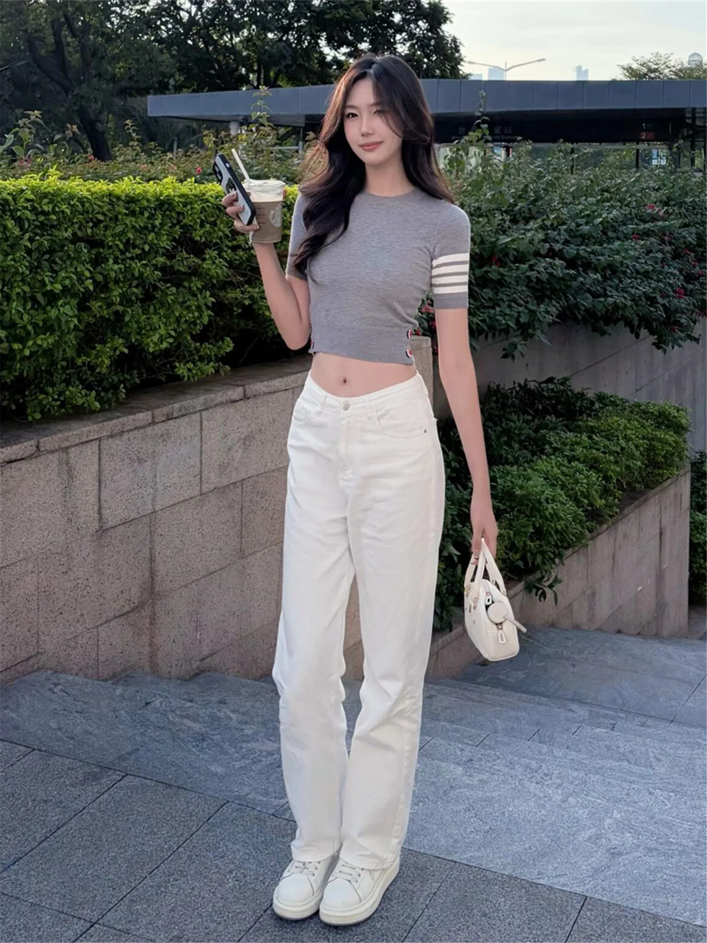 

Low Waist Straight Leg Jeans Women's Autumn Winter Extended Loose Drapey American Street Style Slim Wide Leg Pants