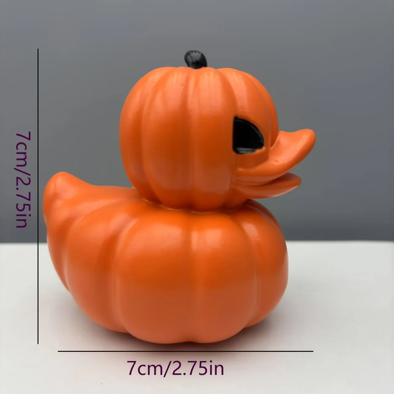 Mini Ducks, 1pc Orange Pumpkin Shaped Halloween Duckling, Halloween Atmosphere Decor, Home Bedroom Desktop Resin Ornament Gift