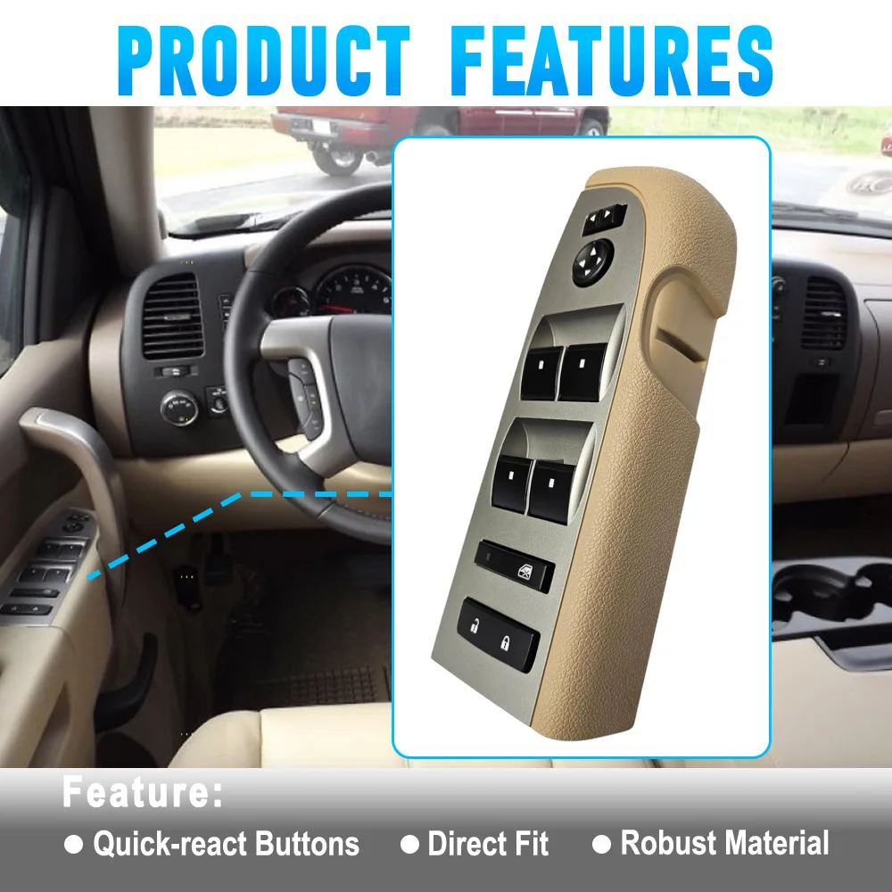 

Electric Power Master Window Switch Window Control Switch for Chevrolet Silverado GMC Sierra 1500 2500 3500 2010-2013 LHD