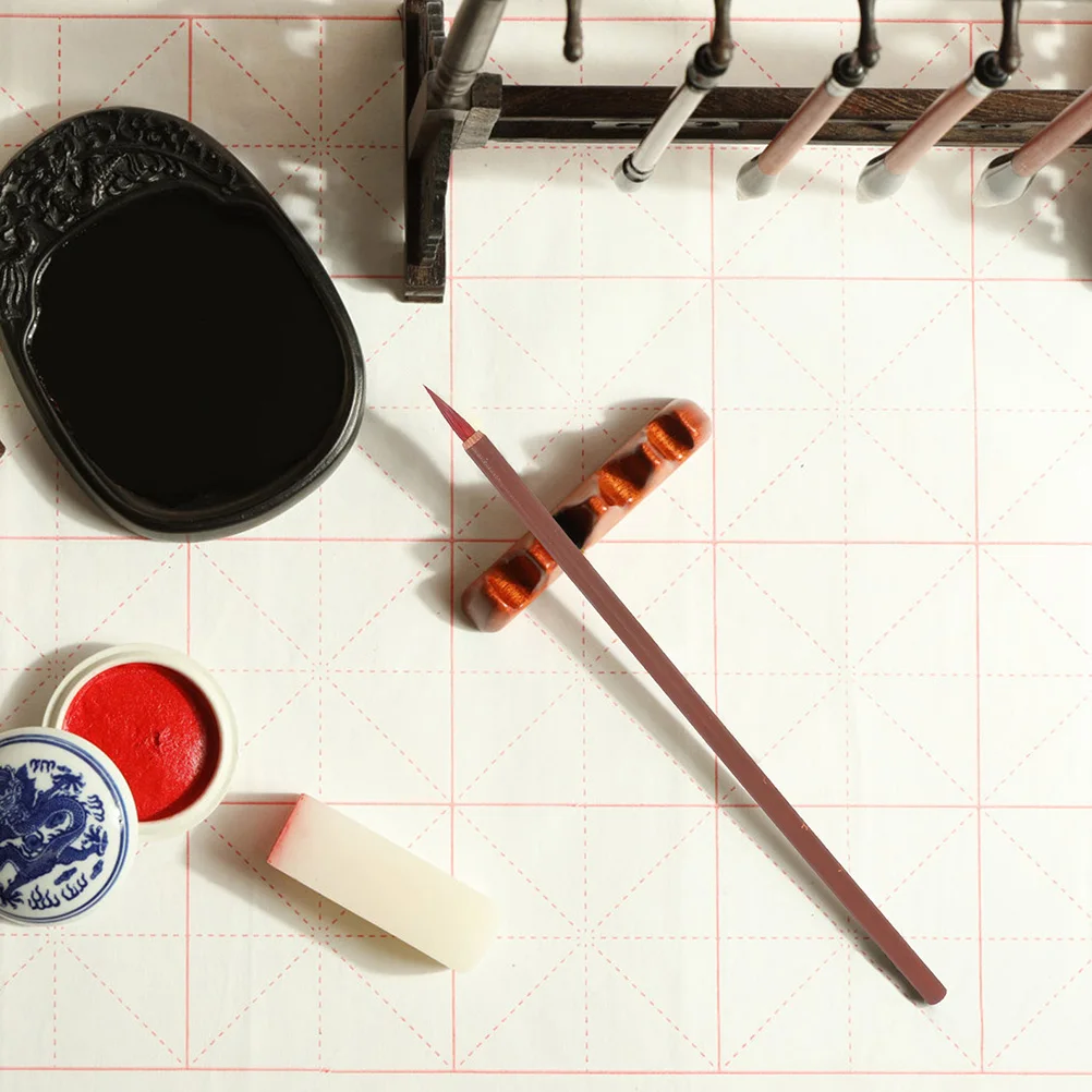 

6 Pcs Small Red Hairbrushes Traditional Chinese Calligraphy Pens Acrylic Watercolor Drawing Art Supplies Painting Tools