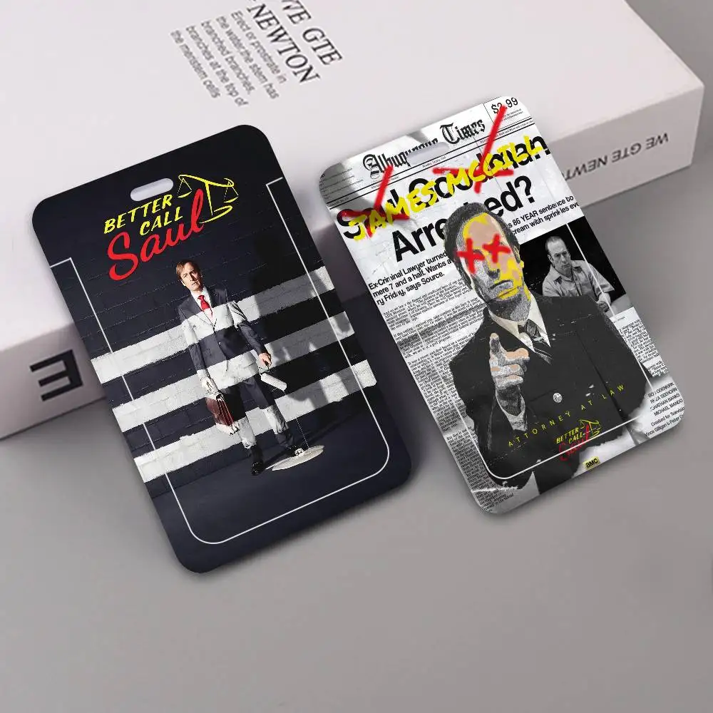 Better Call Saul TV Series Badge Holder Lanyards Keychain Women New Cartoon Card Neck Straps Student Credential for Gift