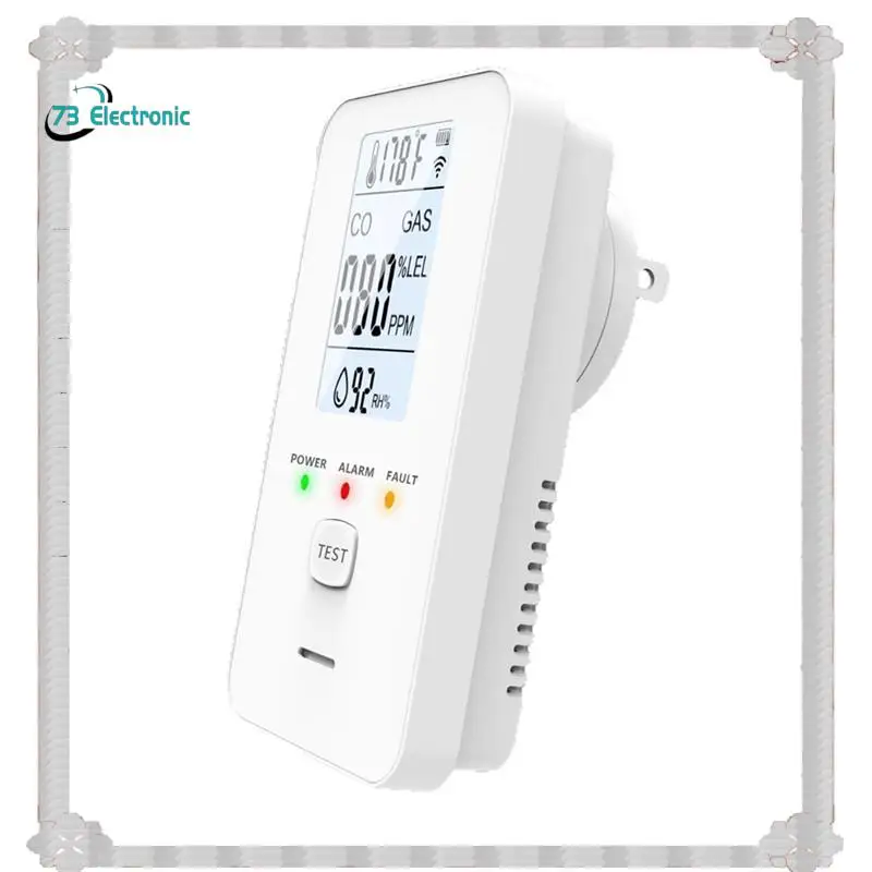 

24-Hour Delivery Carbon Monoxide Gas Detector 4In1 For Home RV LCD Display Temperature Humidity Leak Detection Natural Gas Alarm