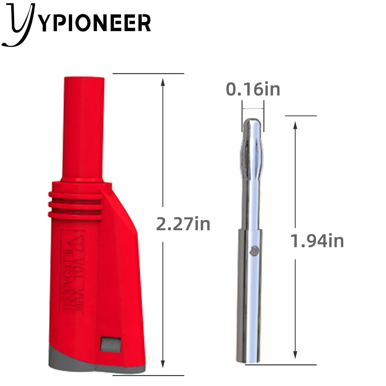 YPioneer P3005 4 мм штабелируемые заглушки типа «банан» безопасные полностью изолированные беспаечные винтовые фиксации разъемы «сделай сам»