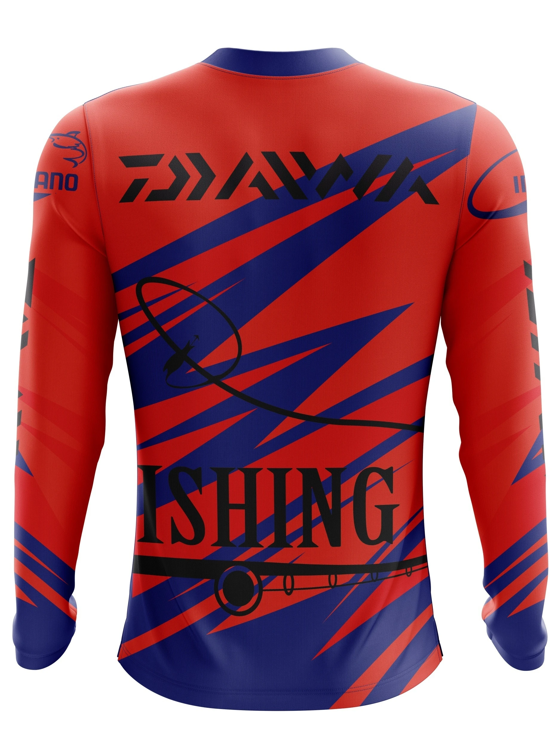 Angler Fish Mixed Graphic Long Sleeve Fishing Jersey Family Matching Outdoor Stylish Printed Casual Daily Wear Comfy Tee Top