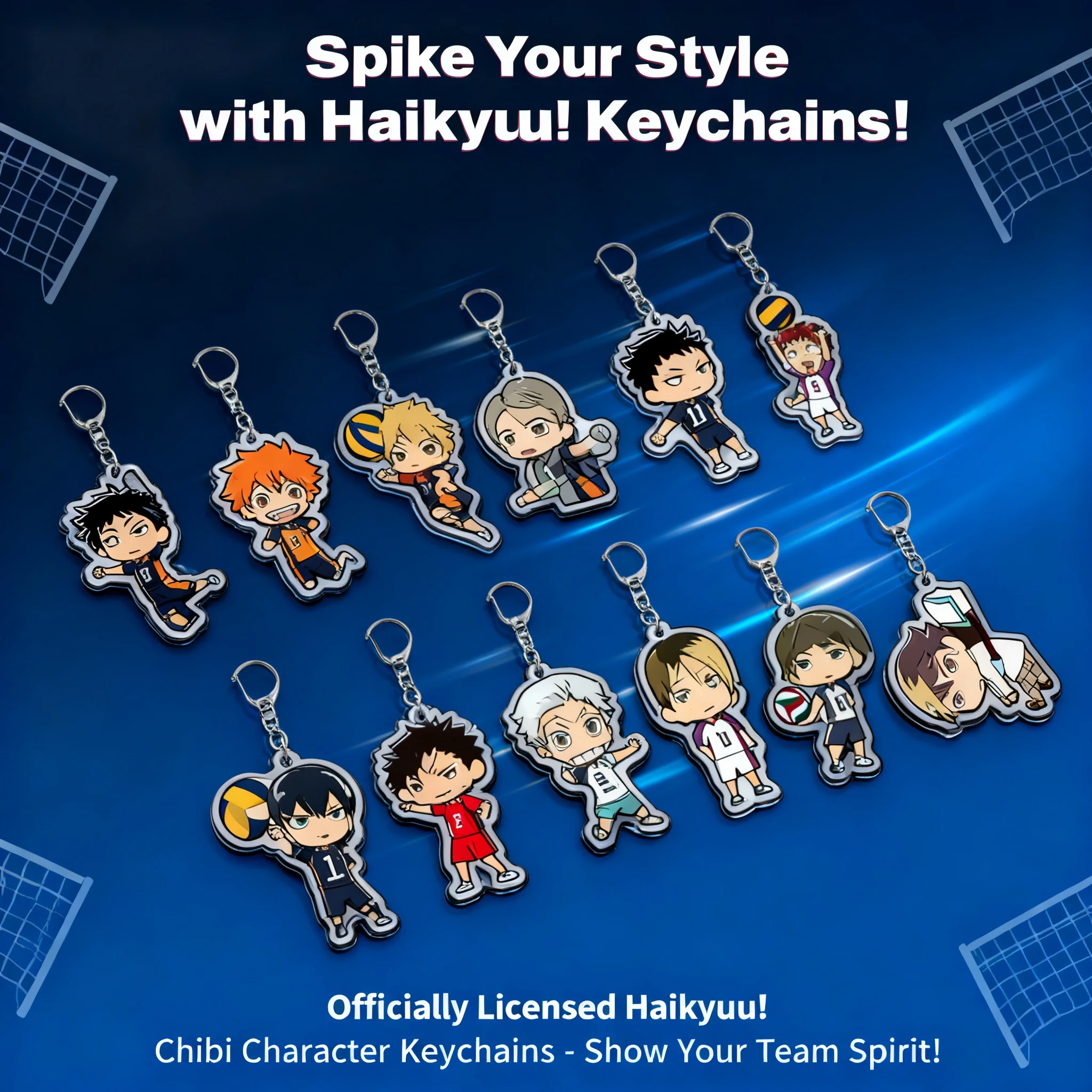 

Anime Haikyuu Keychain Acrylic Keychain Volleyball Anime Merchandise Shoyo Hinata Tobio Kageyama Backpack Charm Pendant