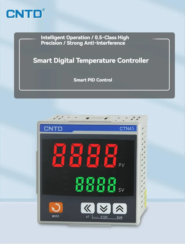 CNTD CTN4S‑411 CTN4S‑421 CTN4S‑461 Digital PID Temperature Controller Universal Input Dual Display 100‑240VAC