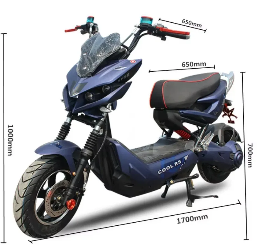 Scooter eléctrico todoterreno de la motocicleta de la gama larga de dos ruedas del ciclomotor eléctrico del nuevo estilo 2025