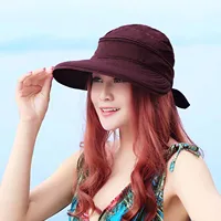 Wide Brim Sun Shade Hat Summer Caps Korean Style Hat Outdoor Beach Sun Protection Hat Sun Visor Hat for Women - Image 3