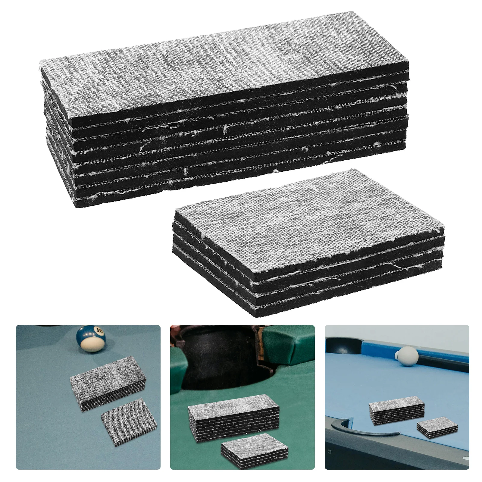 

12 Pcs Pool Table Rubber Sheet Container for Sturdy Pad Drop Cushion Replacement Accessories Bevel Billiard Supplies