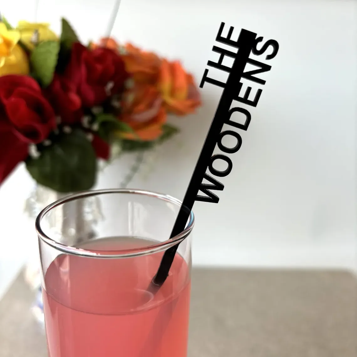 

Personalized cocktail stirrers, custom name cut stirrers, wedding decorations, bachelorette party drink stirrers, cocktail decor