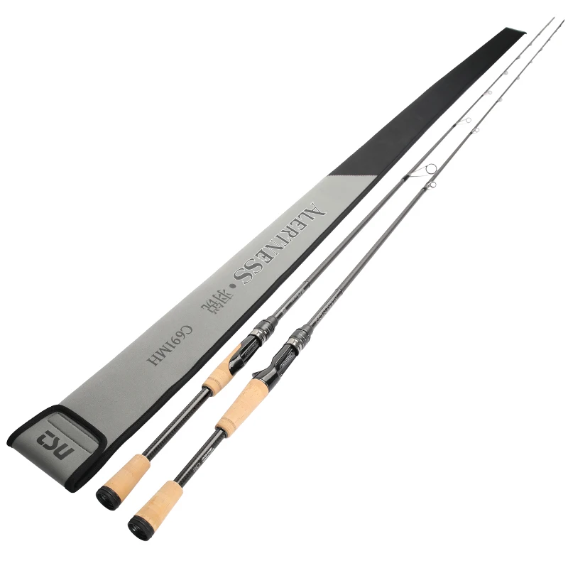 

Spinning Baitcasting Fishing Rod ALERTNESS 6.7ft 6.9ft M MH 1 Section High Sensitivity Carbon Rod Bass Competition Rod