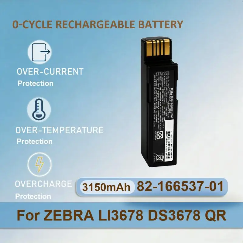 

Battery For ZEBRA LI3678 DS3678 QR Motorola CS3070 CS3300 BTRY-ET01EAB0E ET1 Volts