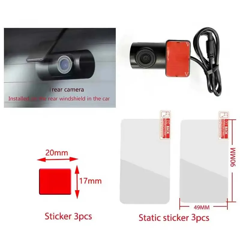 Immagine 7: per AZDOME M300S / M300 Adesivo statico per AZDOME M300S / M300 Dash Cam Adesivi statici 3 pezzi