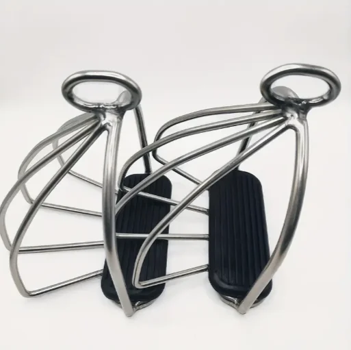 ركاب سلامة الحصان من الفولاذ المقاوم للصدأ، معالجة مطاطية مضادة للانزلاق #1