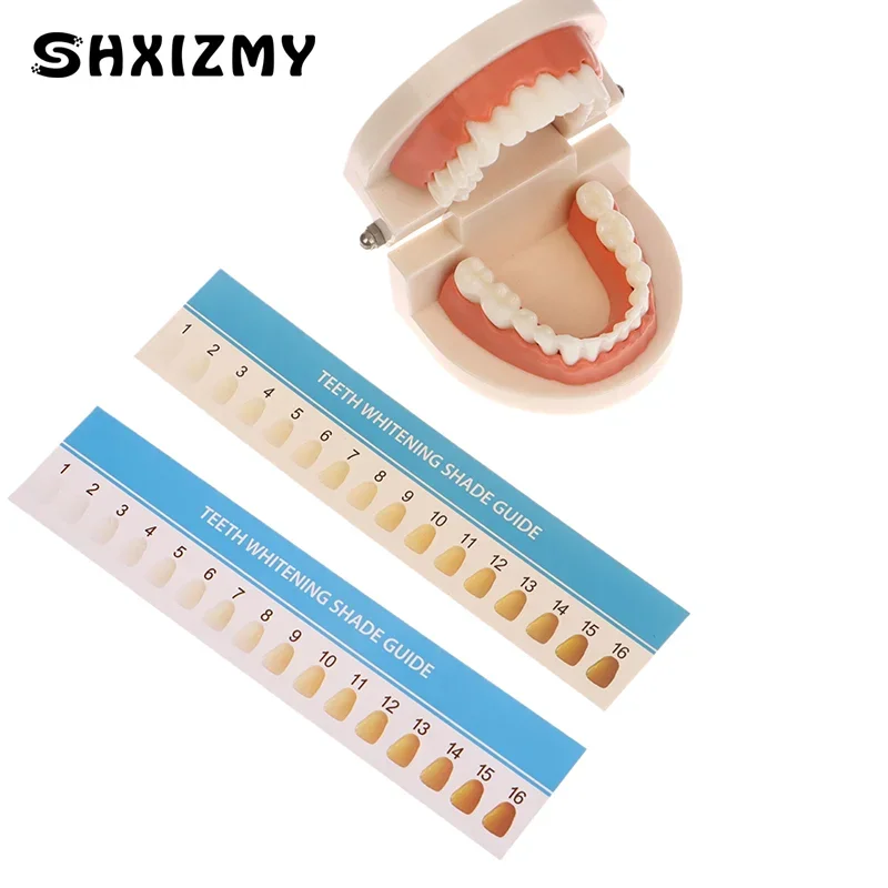 

5pcs 16 Colors Cold Light Teeth Whitening Color Palette Card Comparison Card Contrast Supplies Shade Dental Color Chart