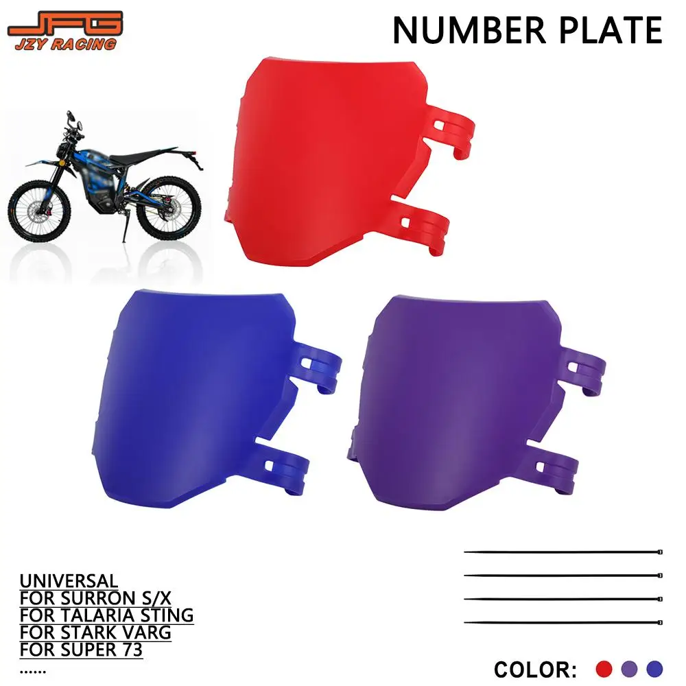 For Surron Lightbee S/X Talaria Sting Motorcycle Accessories Front License Number Plate For Stark Varg Registration Plate E-Bike