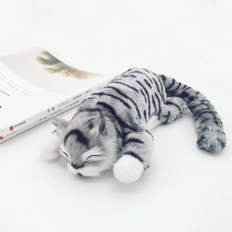 Juguete eléctrico para gatos Rolling Purring, gatito de peluche realista con sonidos realistas, simulador interactivo de mascotas para niños
