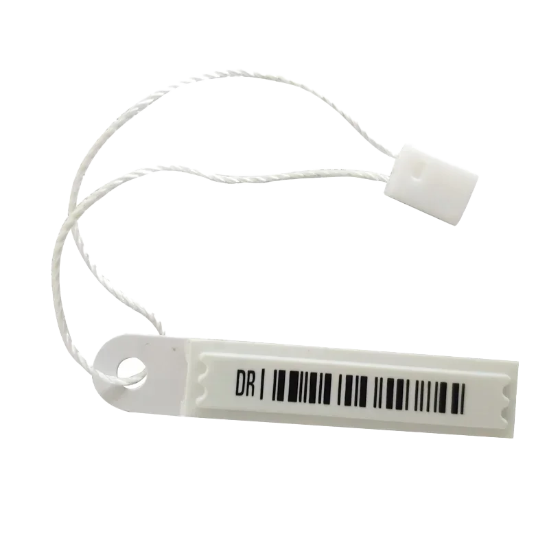 Moda e-Bit 60*11*2mm material PS sistema EAS blanco AM 58 KHz DR etiqueta suave tienda de pelucas joyería sistema antirrobo pegatina