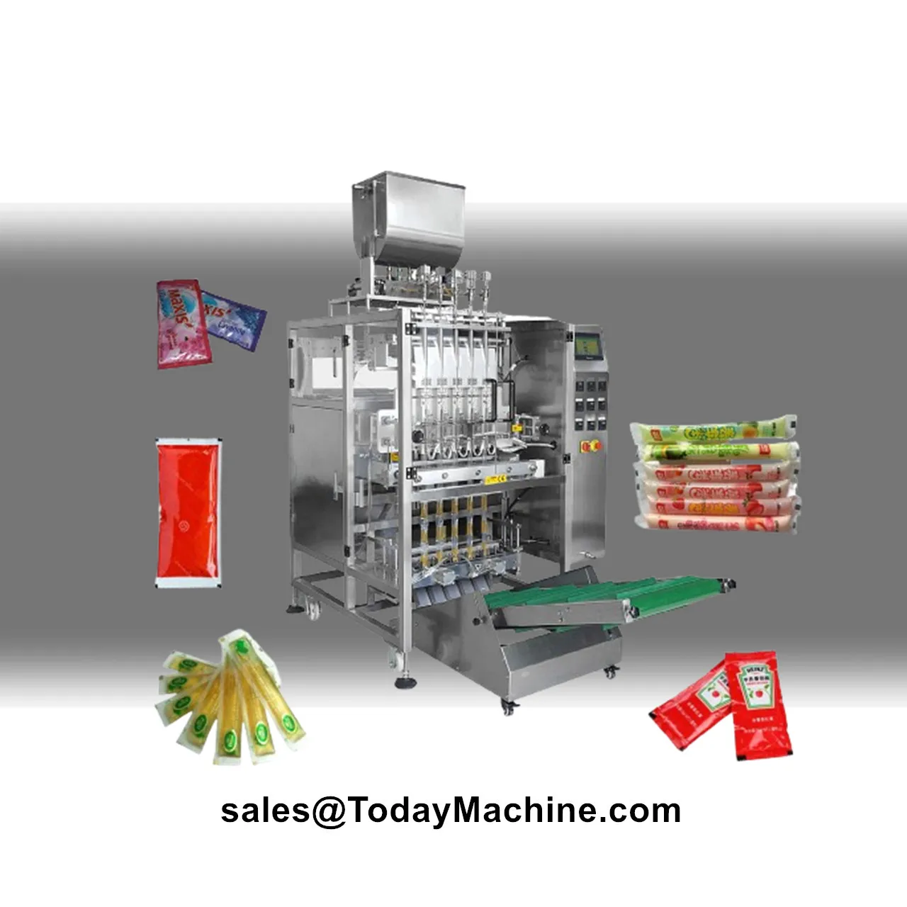 Multi Lanes Liquid Ketchup Mayonnaise Paste Stick Sachet Packing Machine
