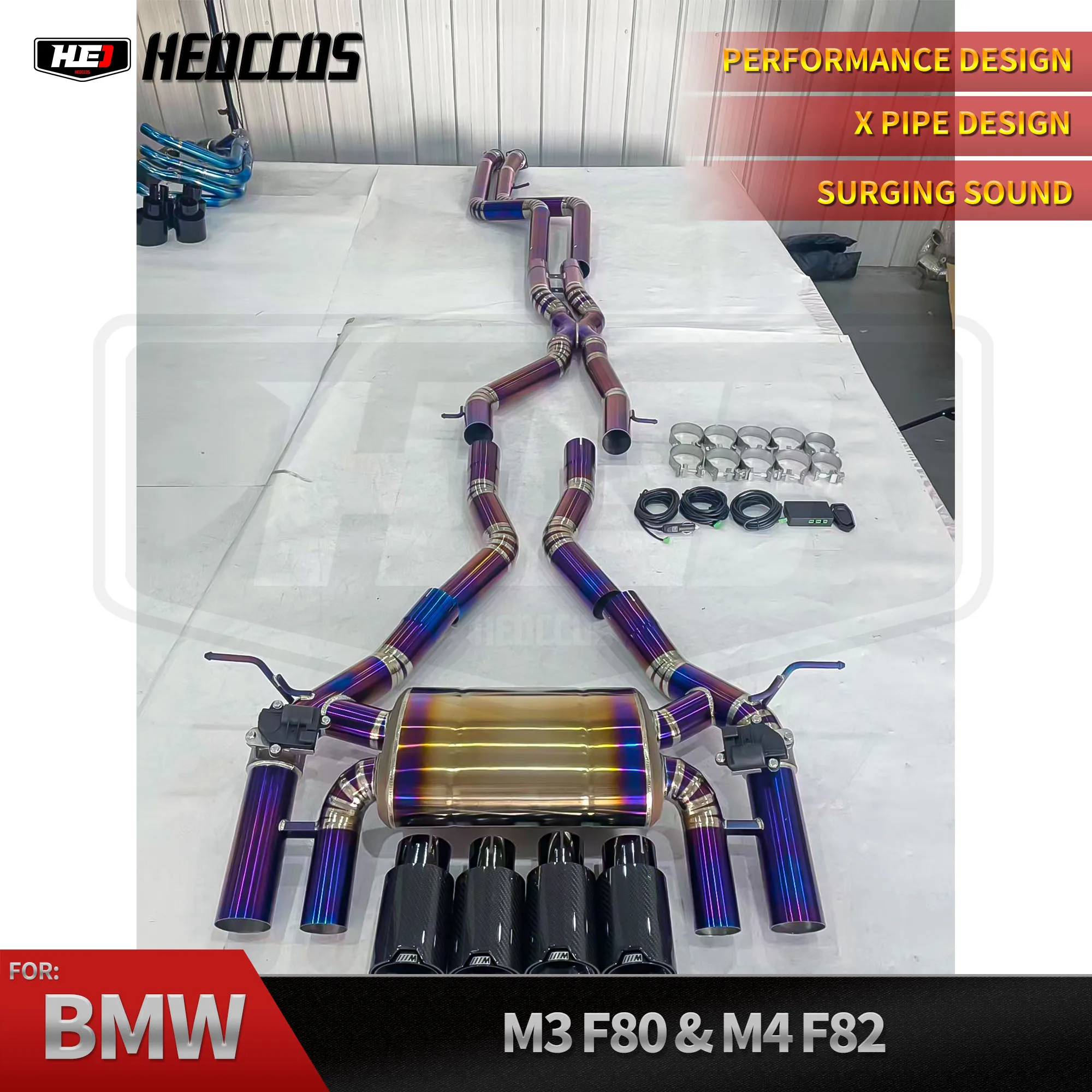 

HEO Catback Pipe for BMW M3/M4 F80/F82 3.0T 2014-2019 Single Midpipe Exhaust Valvetronic Catback Muffler System