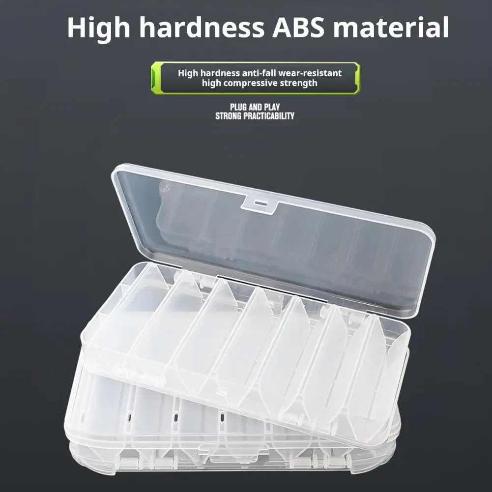 Durable Fishing Container Waterproof Double-sided Fishing Lure Box for Artificial Baits Storage Organizer Portable Heavy Duty