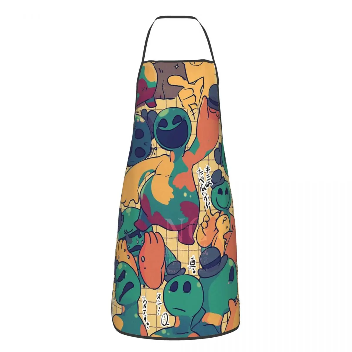 Doey Doughman Horror Pianosaurus Apron Chef Cooking Tablier Sleeveless Bib Kitchen Cleaning Pinafore for Women Men Gardening