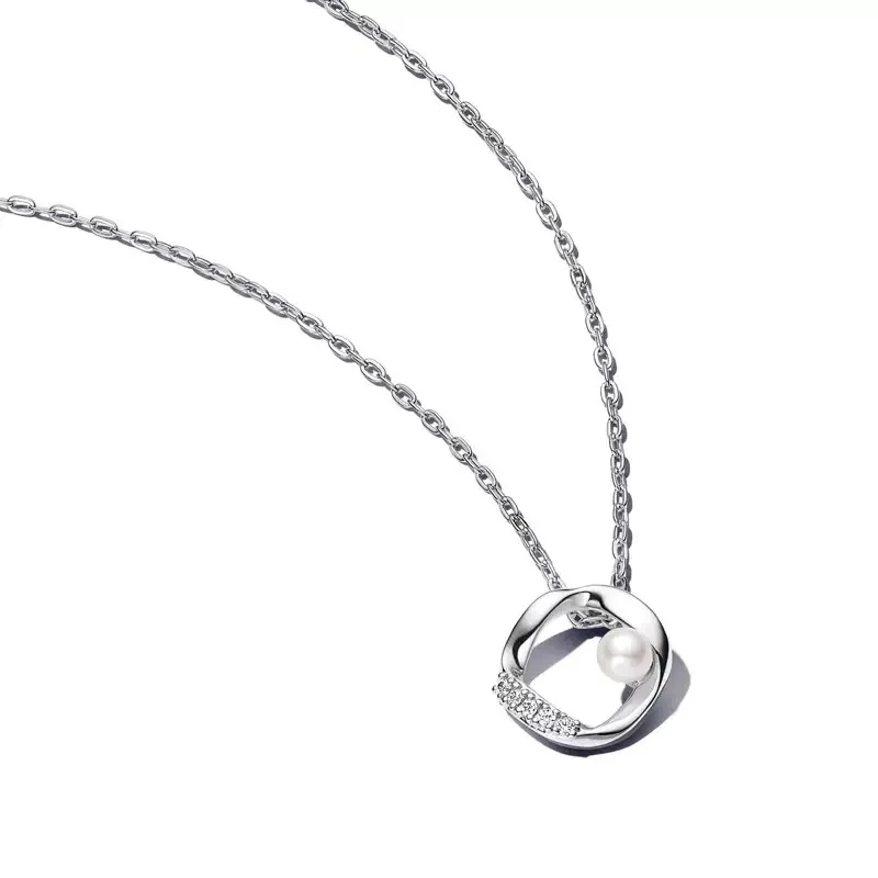 Luxuriöse Funkelnde Schneeflocken-Halskette S925 Sterling Silber Schleife Stern Halskette Damenschmuck Kette Muttertagsgeschenke – Detail 4