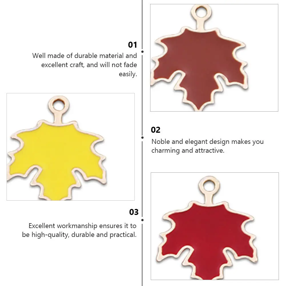

20Pcs Earrings Charms Maple Leaf Alloy DIY Jewelry Accessories Pendant for Necklace Making Alloy Maple Leaf Pendant