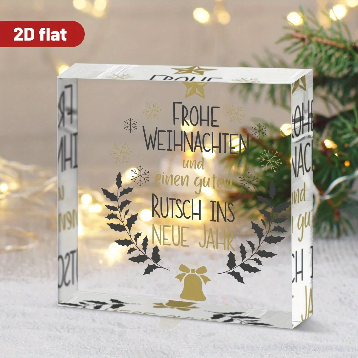 CIFBUY Acrylic Bible Verse Plaque Religious Wall Decor Christian Home Office Desktop Stand Modern Gift Sign Art Picture