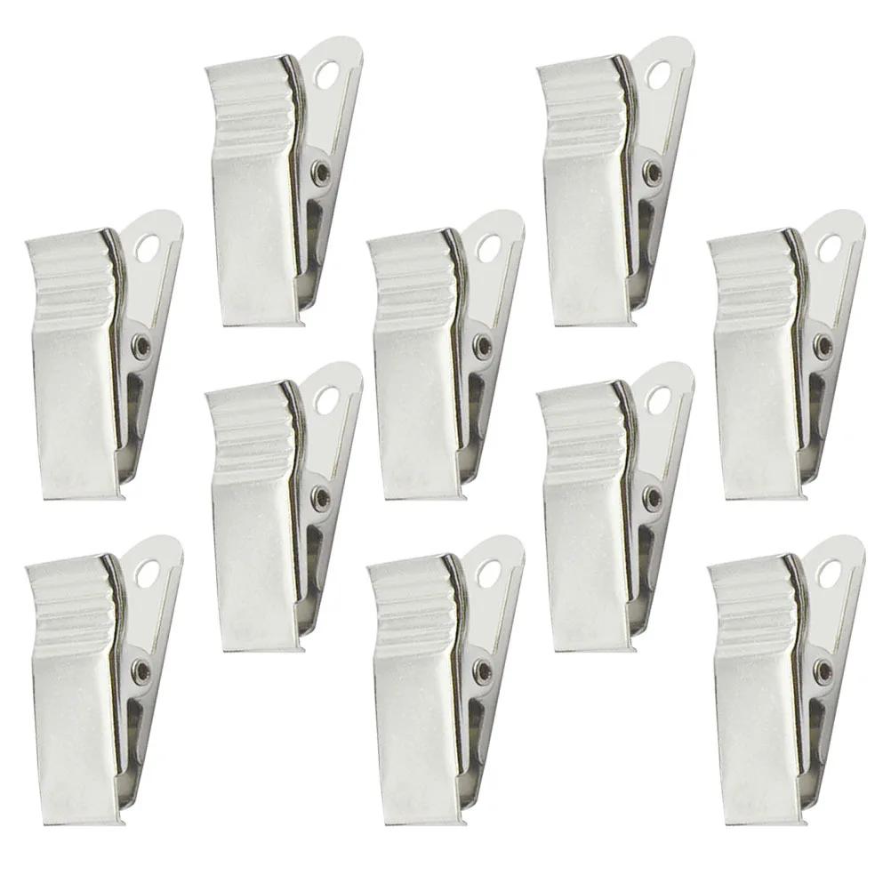 

100pcs Spring-Loaded Micro Mini Clamps Id Badge Holders Wear-Resistant Smooth Edge For Office School Events Portable Id Holder