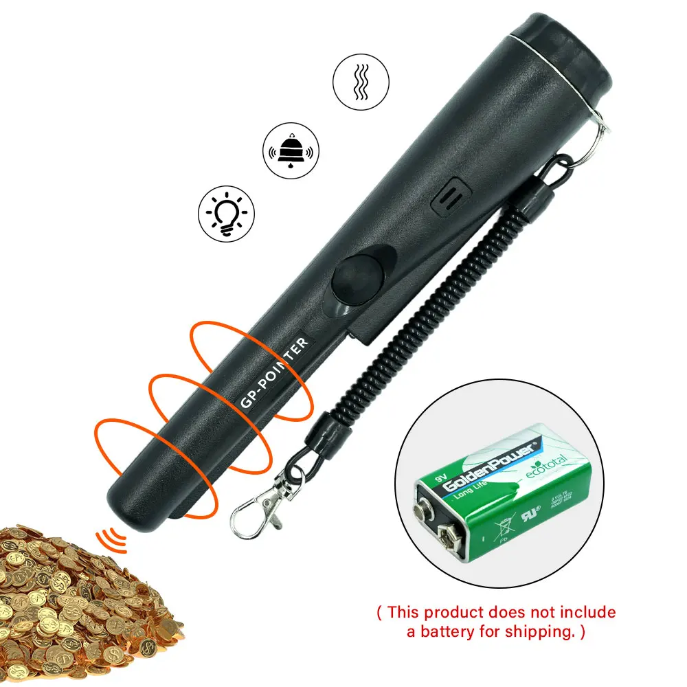 Detektor Logam Genggam Berkualitas Tinggi Baru GP-pointer Tahan Air dengan Lampu LED dan Gelang