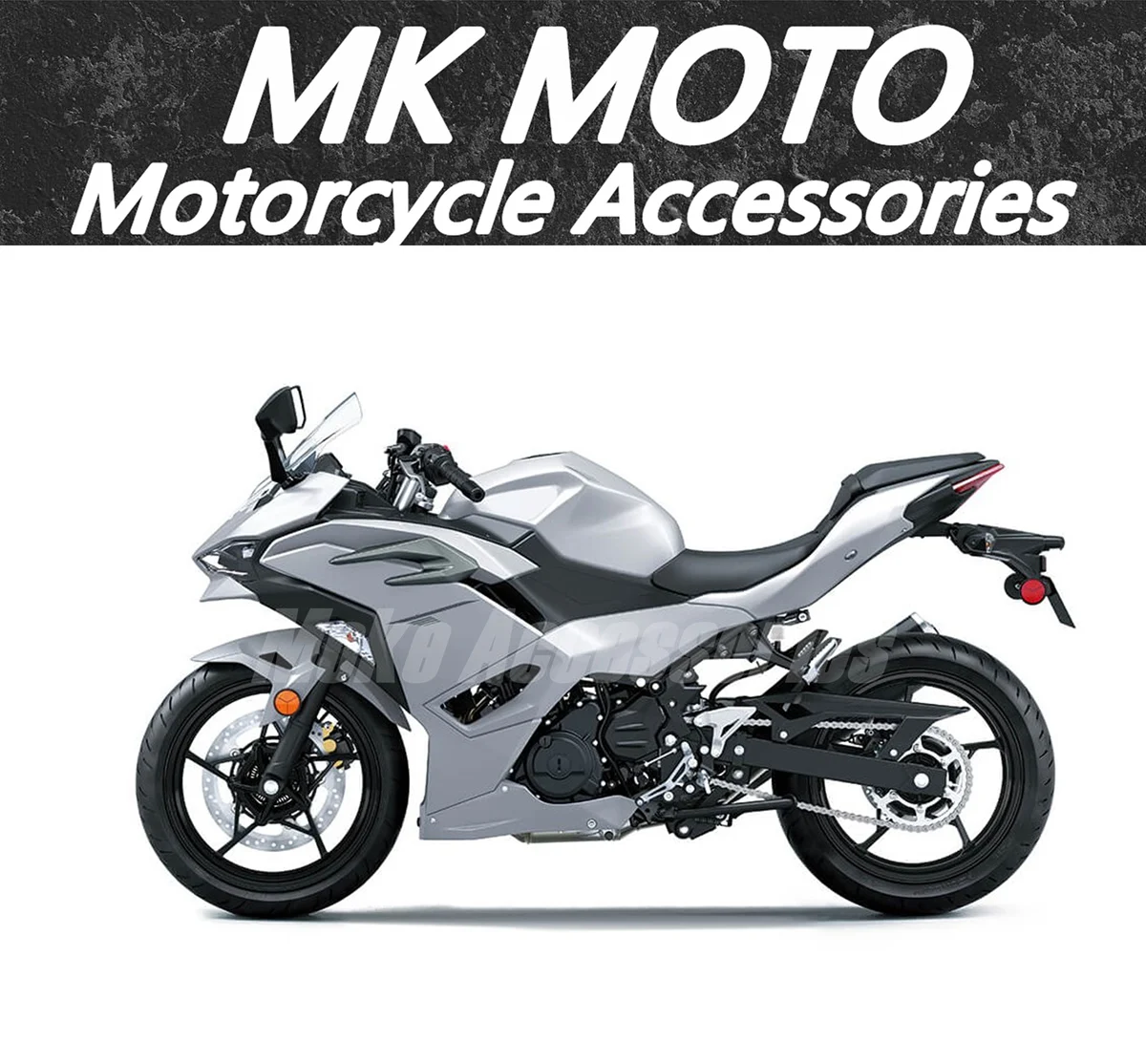 Motorcycle Fairings Kit Fit For Ninja500 2024-2025 Bodywork Set High Quality ABS Injection Silvery