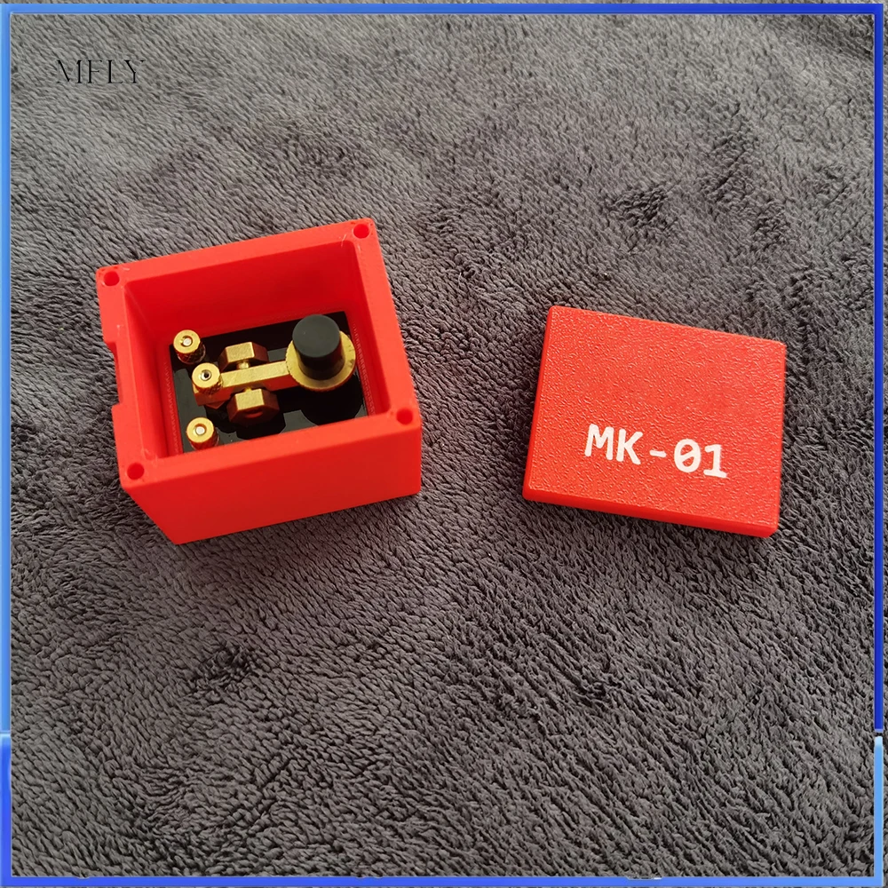 Mini Morse Key – Compact CW Practice Key with Base & Case for Ham Radio, Collectors MK-01