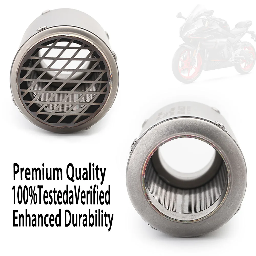 مجموعة ماسورة عادم الدراجة النارية المعدلة لـ CFMOTO 450SR SC Escape Moto عادم من الفولاذ المقاوم للصدأ تعديل المقطع الأوسط 2022-2023 #3