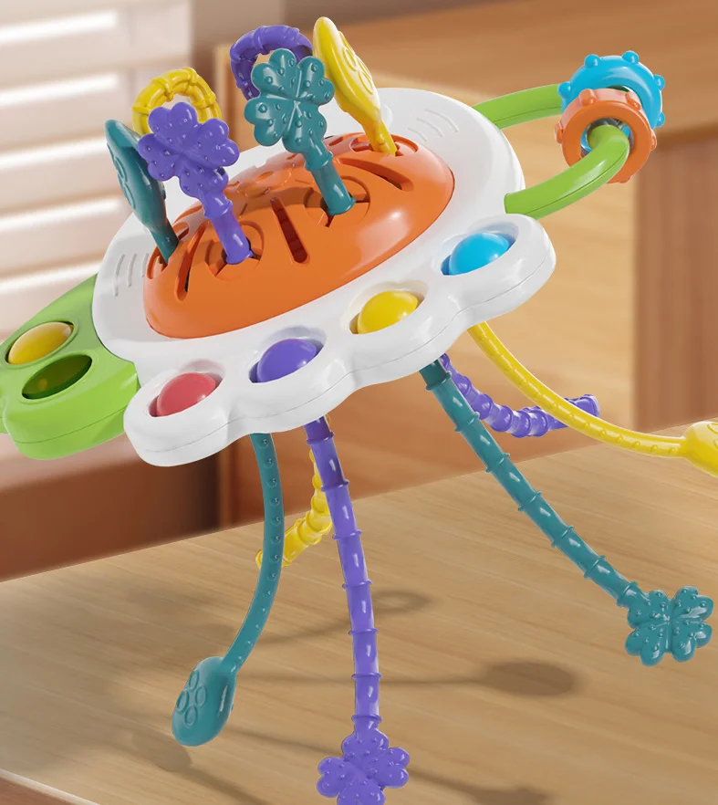 Montessori Owl Pull String Sensory Development Baby Toy Early Learning Education Finger Grasp Training for 10 Months+