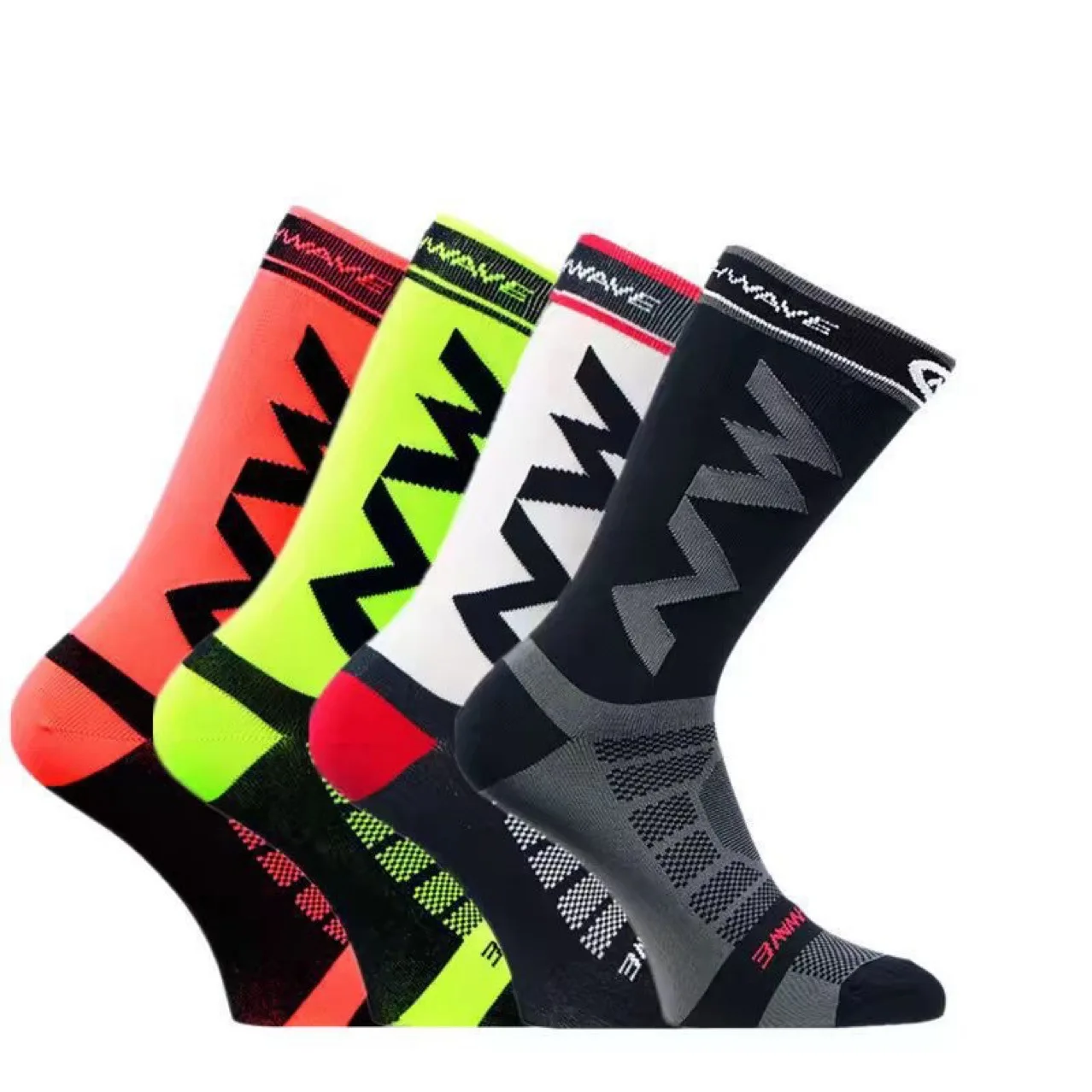 3 Paar Fahrradsocken, Outdoor-Sportsocken, Herren und Damen, Laufen, atmungsaktiv, schweißabsorbierend, für Mountainbike, schnell trocknend
