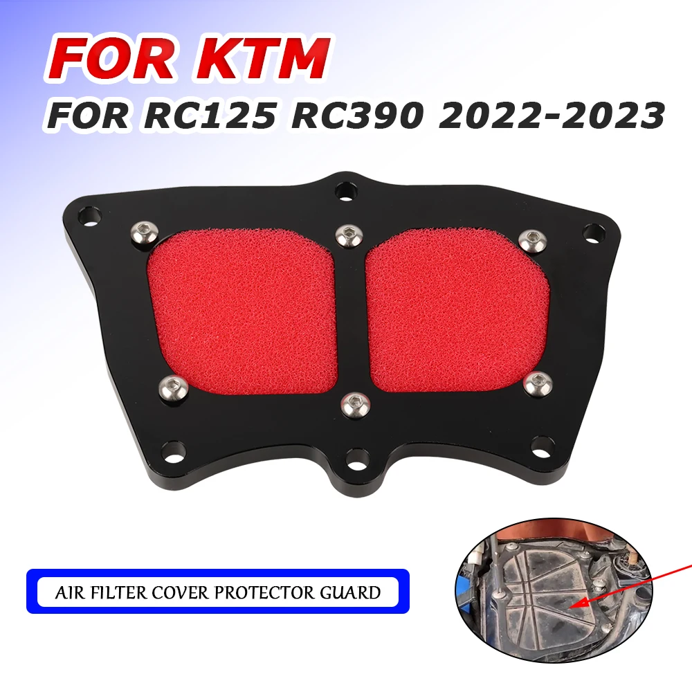 

Motorcycle Accessories Air Filter Intake Cleaner Cover Air Element Protection Guard For KTM RC125 RC390 RC 390 RC 125 2022 2023