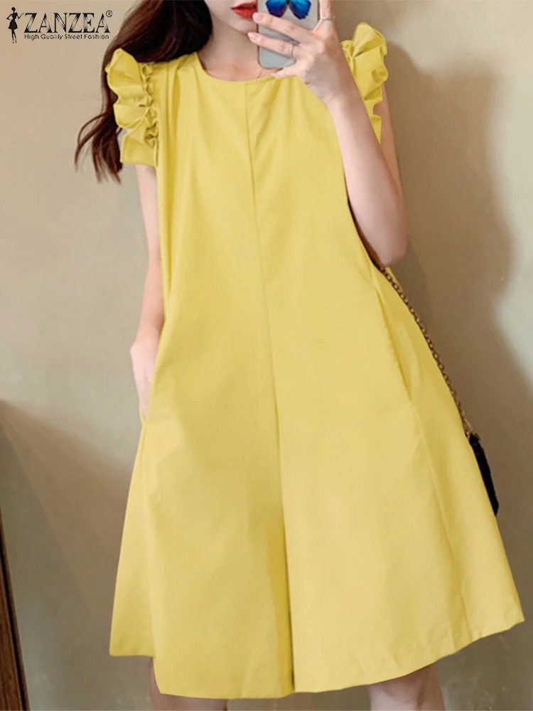 

ZANZEA 2025 Summer Rompers Women Stylish Sleeveless Jumpsuits Solid Work Overalls Pant Loose Wide Leg Pants Streetwear Playsuits