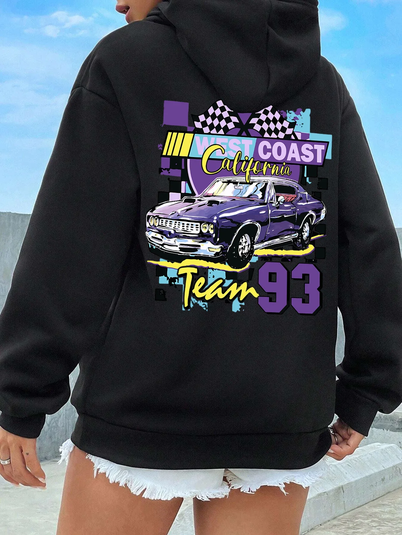 

Hip Hop Street Casual Print Sweatshirt Women Harajuku Loose Hooded Fashion Soft Pocket Hoodies Autumn Female Clothes Plus Size