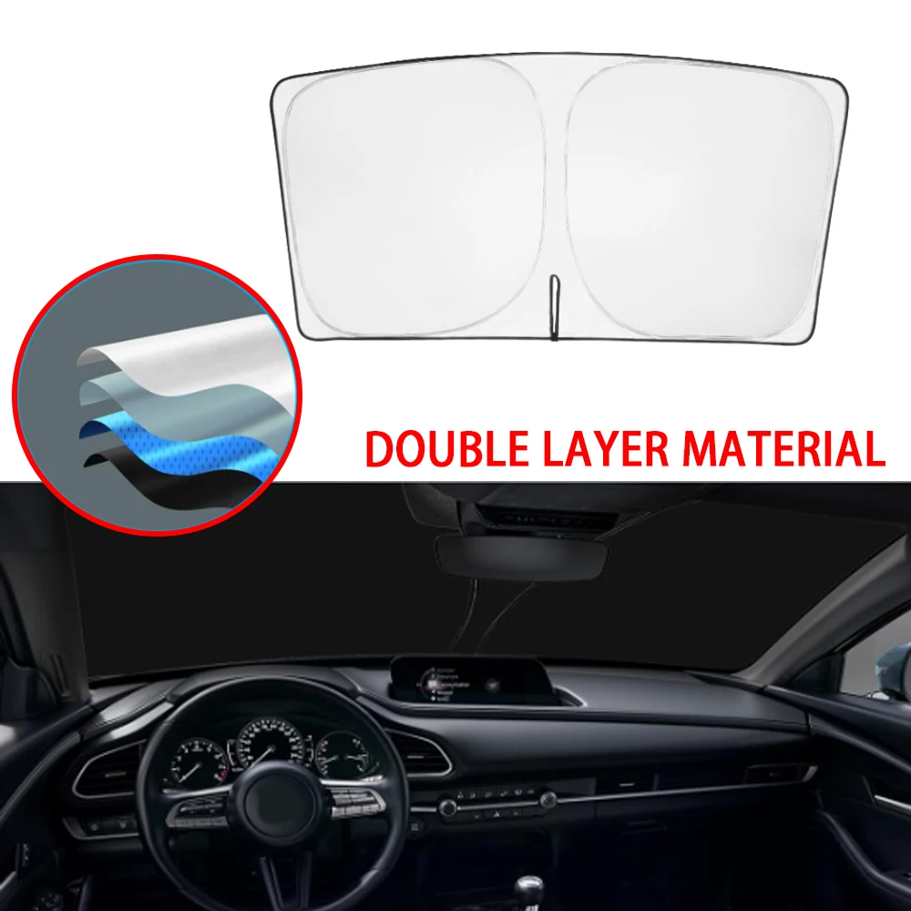 

For Mazda CX-30 2020-2024 Car Front Windshield Sunshade Protector Window Sun Shade Visor Interior Styling Accessories