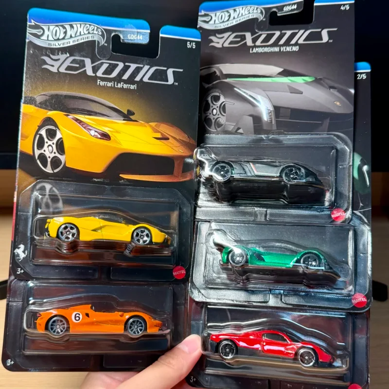 Hot Wheels Diecast Alloy Car Model Gdg44 Silver Series Exotics Lamborghini Veneno Ferrari Laferrari Pagani Utopia Mclaren Elva