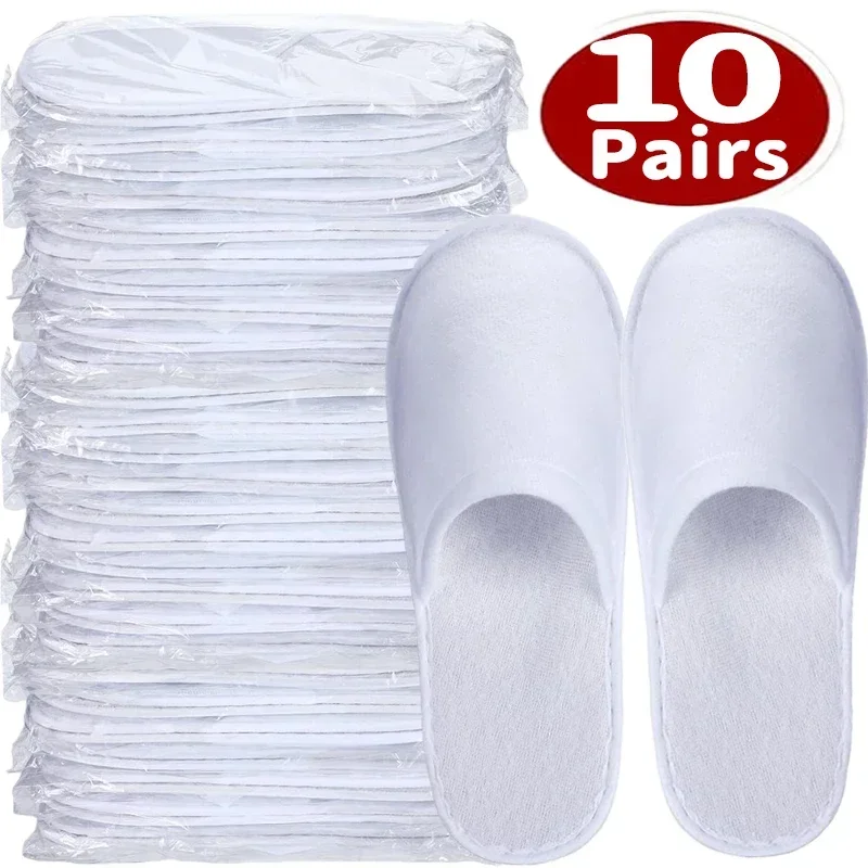 Disposable Guest Slippers, 7mm Thick Non Slip Indoor Slippers 29cm, for Hotel Homestay Travel Home Use