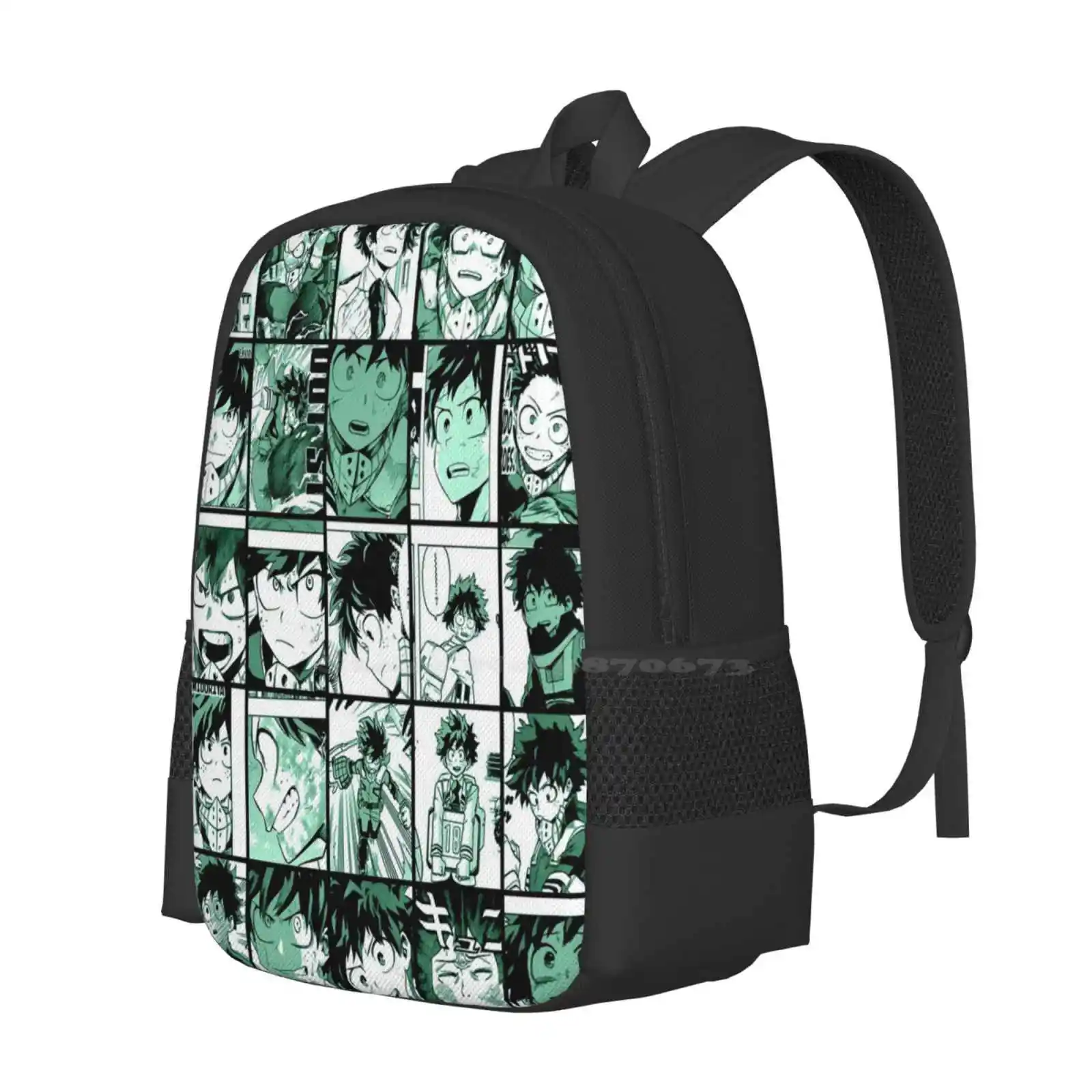 Midoriya Izuku Collage Color Version 3d Print Design Backpack Student Bag Boku No Hero Academia Collage Official Art Manga Deku