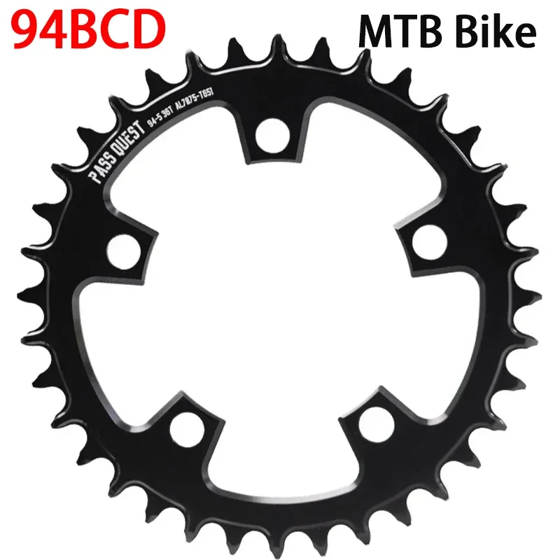 94 BCD 5 bolt ROUND chainring for 10/11/12 speed bike chain 32T/34T/36T/38T/40T/42T/44T/46T Narrow Wide Chainring