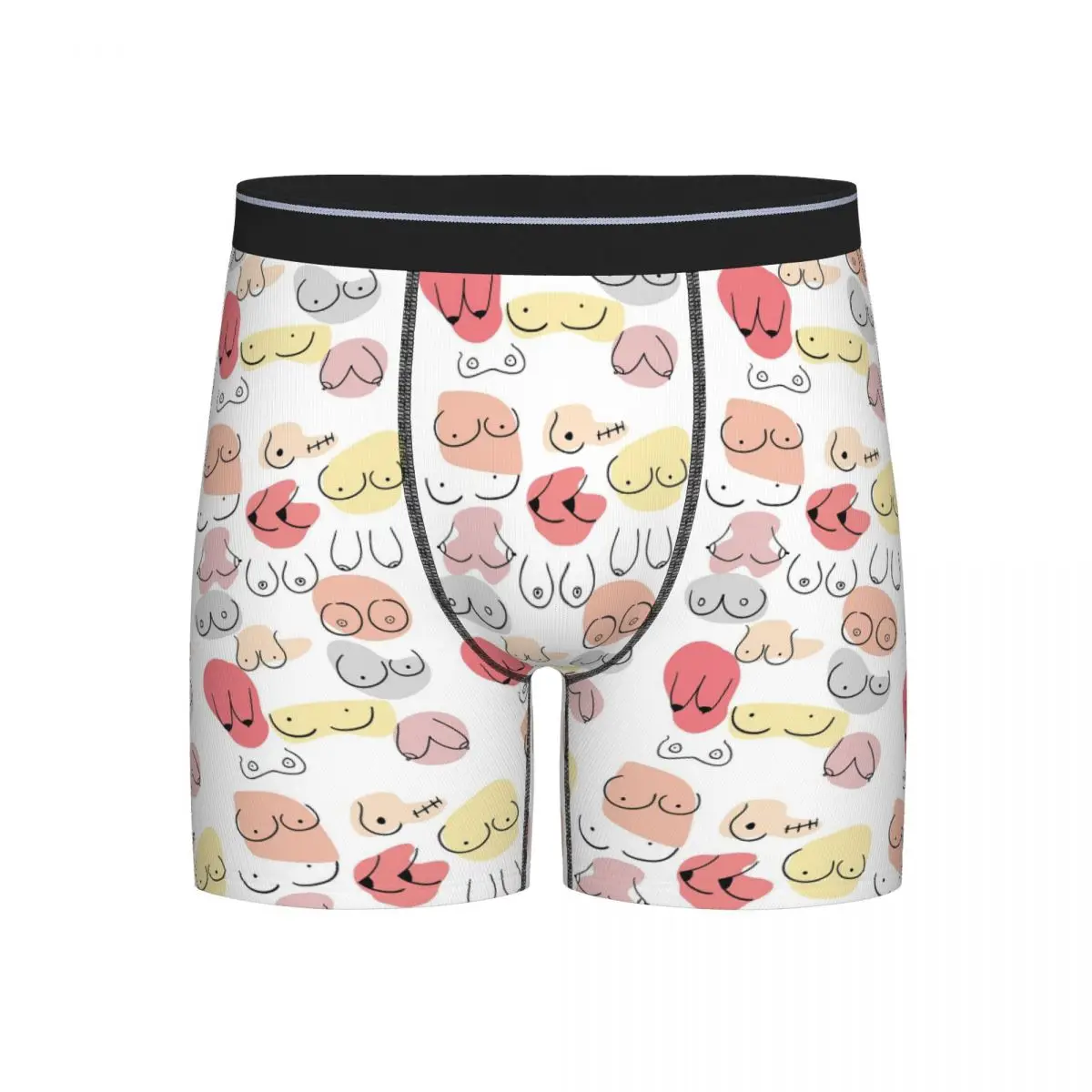 

Long Boxer Underpants Shorts Boobs Panties Men's Ventilate Underwear for Homme Man Boyfriend Gift