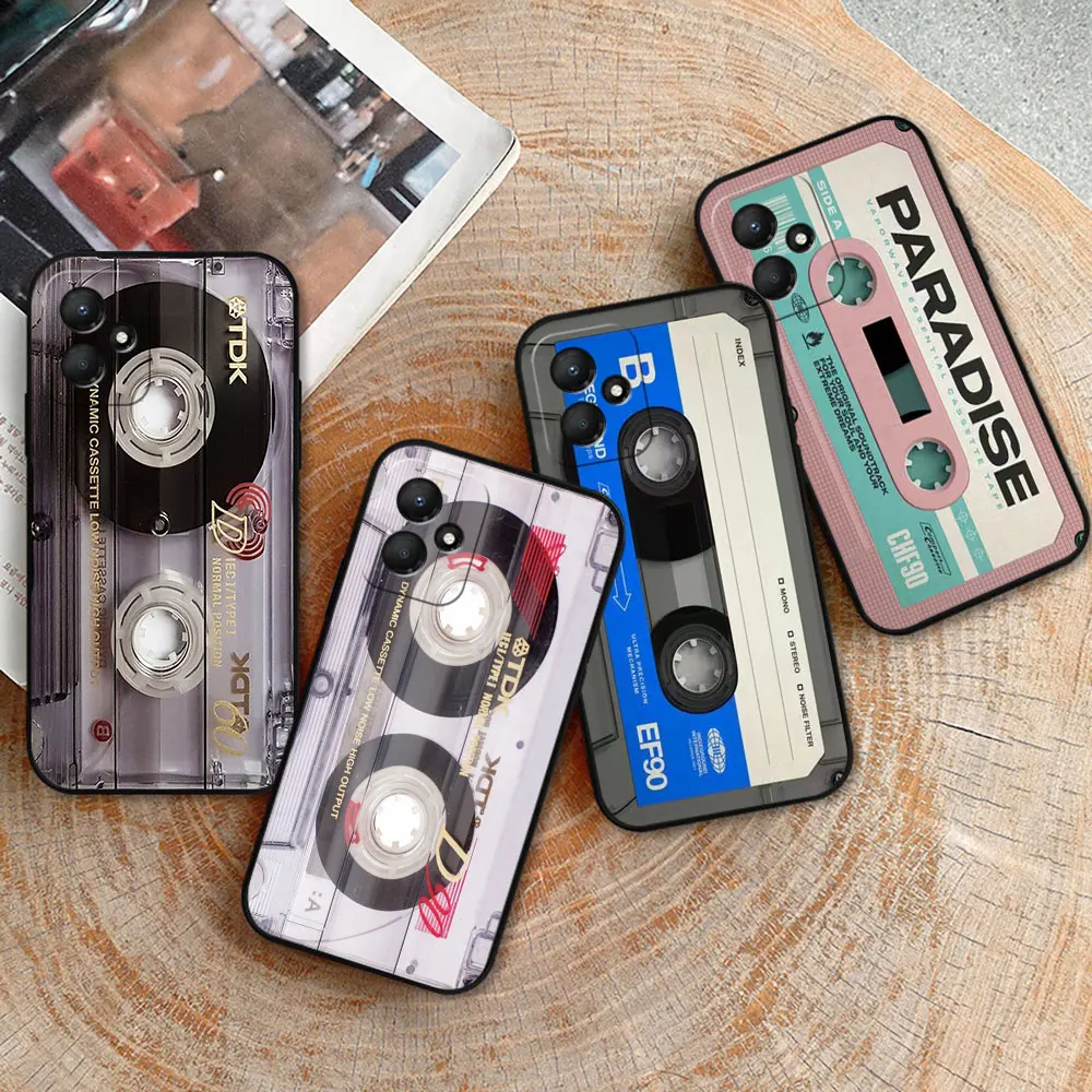 Magnetic Radio tape Cassette Phone Case For Infinix HOT 30 30I 20 20I 20S 12 12I 11 11S 10 10S 10I 9 8 PLAY PRO Shockproof Cover