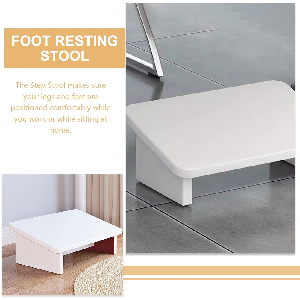 

Step Stool For Adults Non-Slip Foot Rest Under Desk Ergonomic Design For Office Home Study Bedroom Use Wide Base Footstool