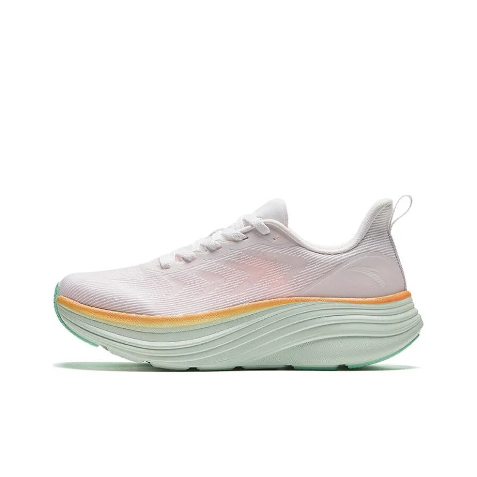 Anta Comfortable Cushioning Lightweight Low top Casual Running Shoes Women's Pink Green 122425521-5