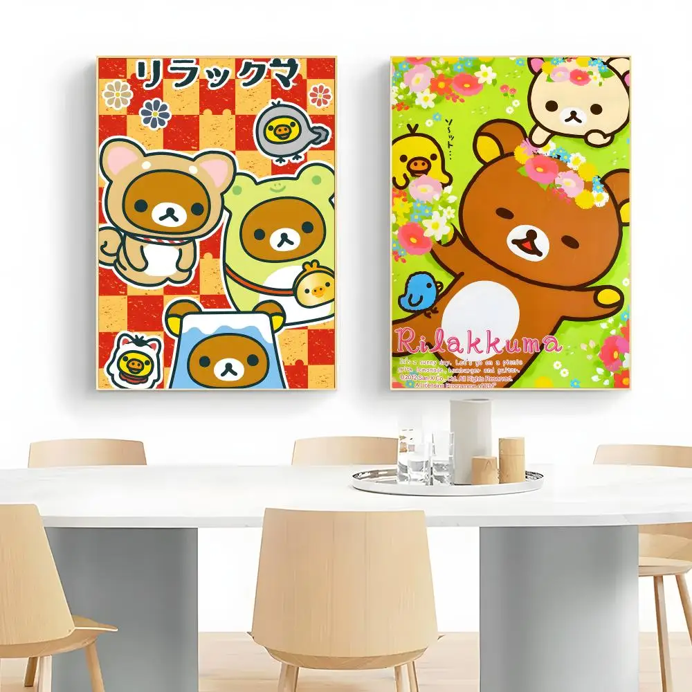 Cute Character Brand R-Rilakkuma Poster Wall Art Print Decorative Mural Home Decor Gift Unframed